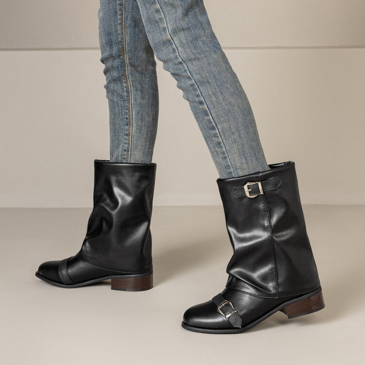 Soft Buckled Boots