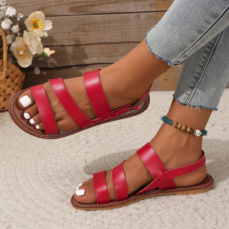 Simple Metallic Sandals