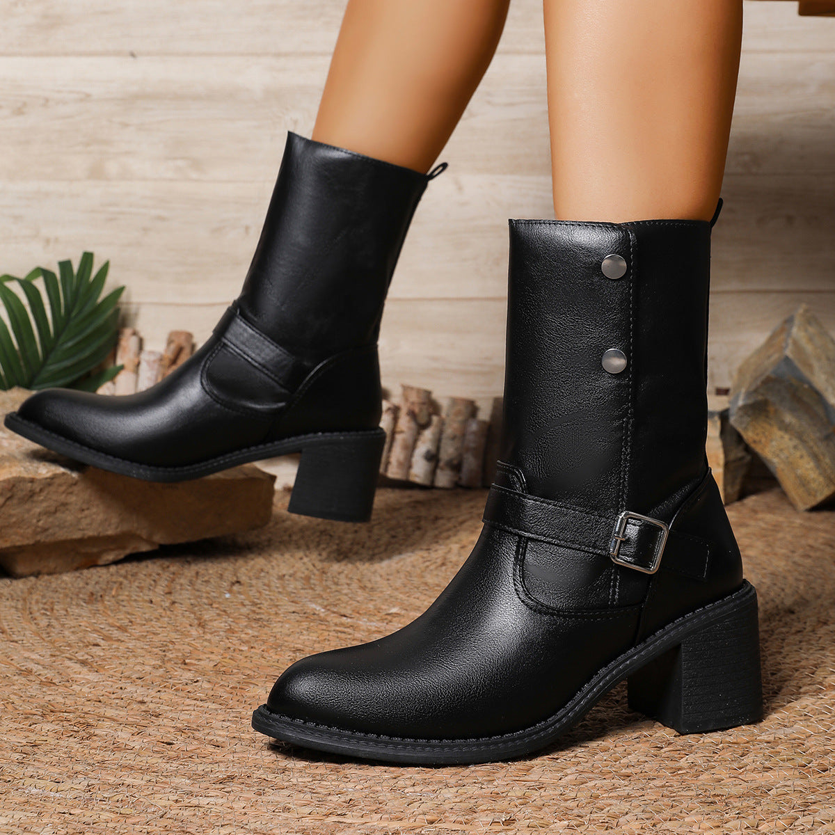 Clean Faux-Suede Boots