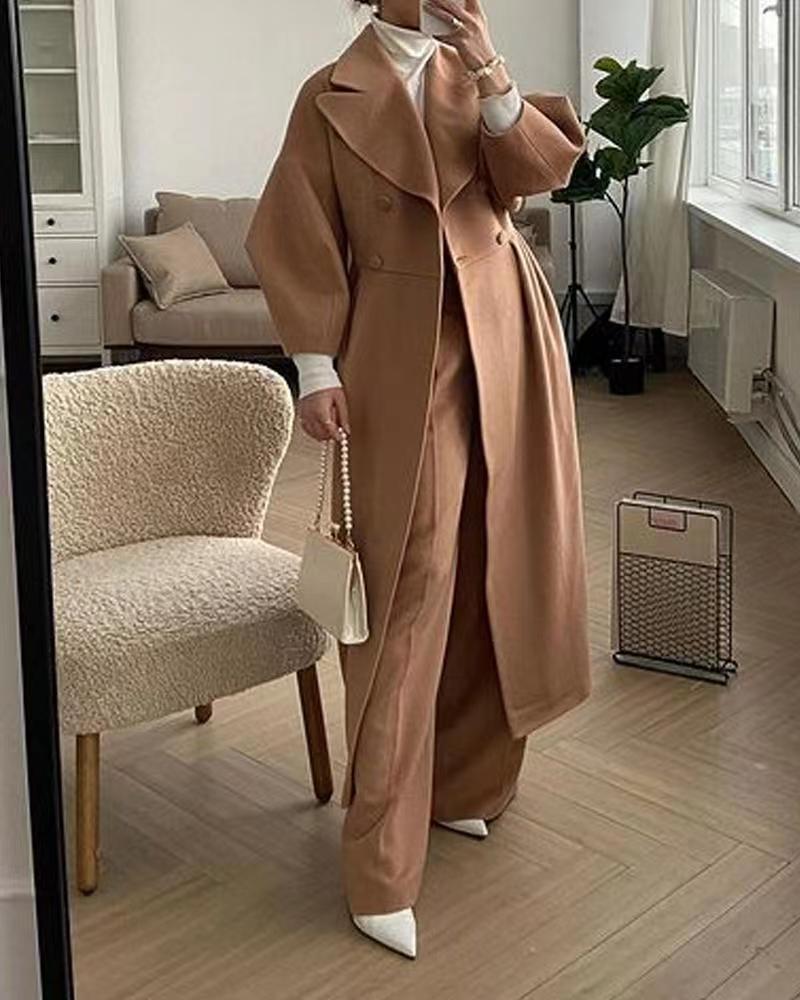 Layered Hooded Coat