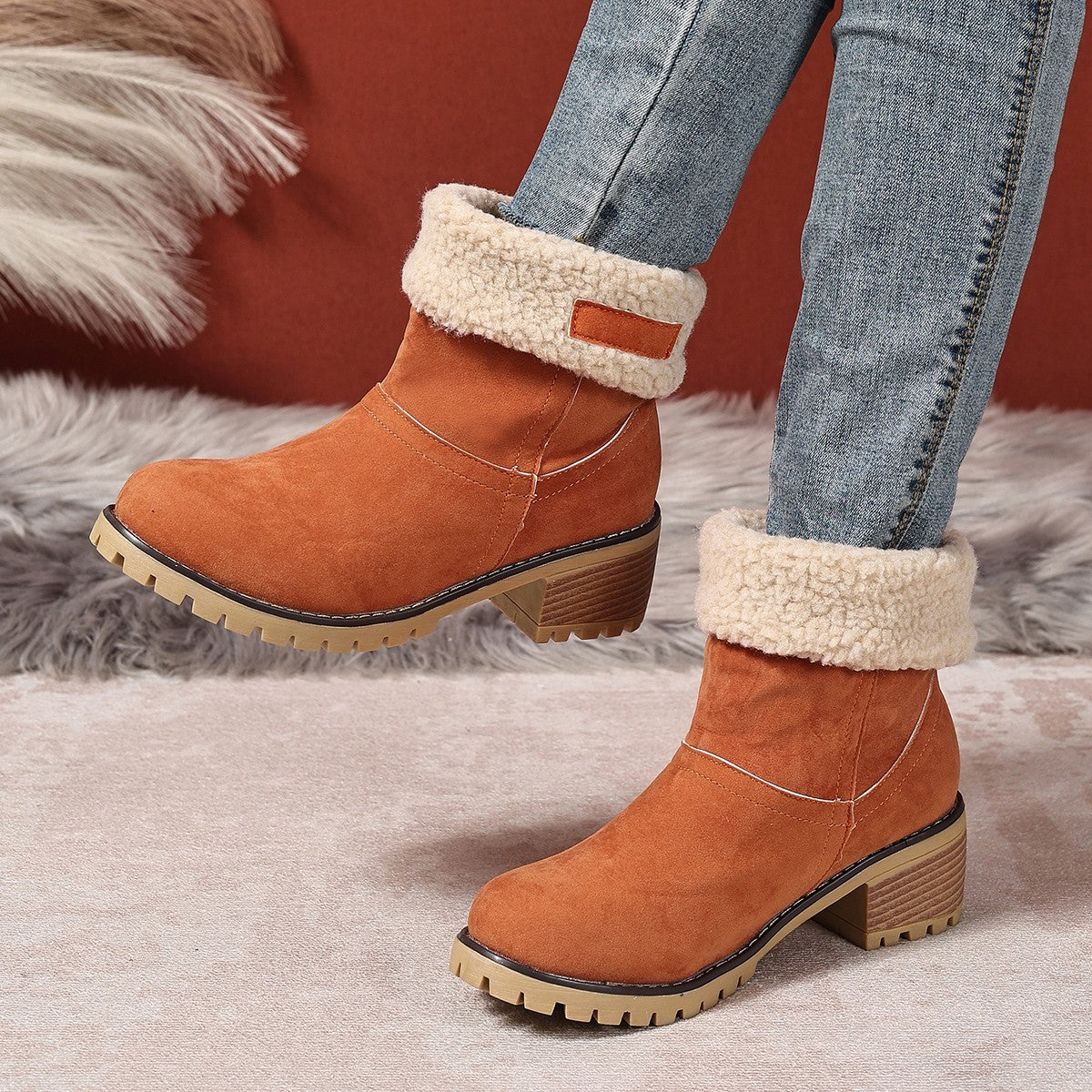 Warm Knee-High Boots