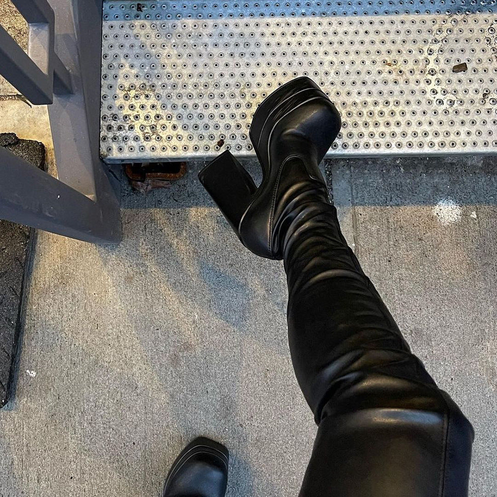 Natural Platform Boots