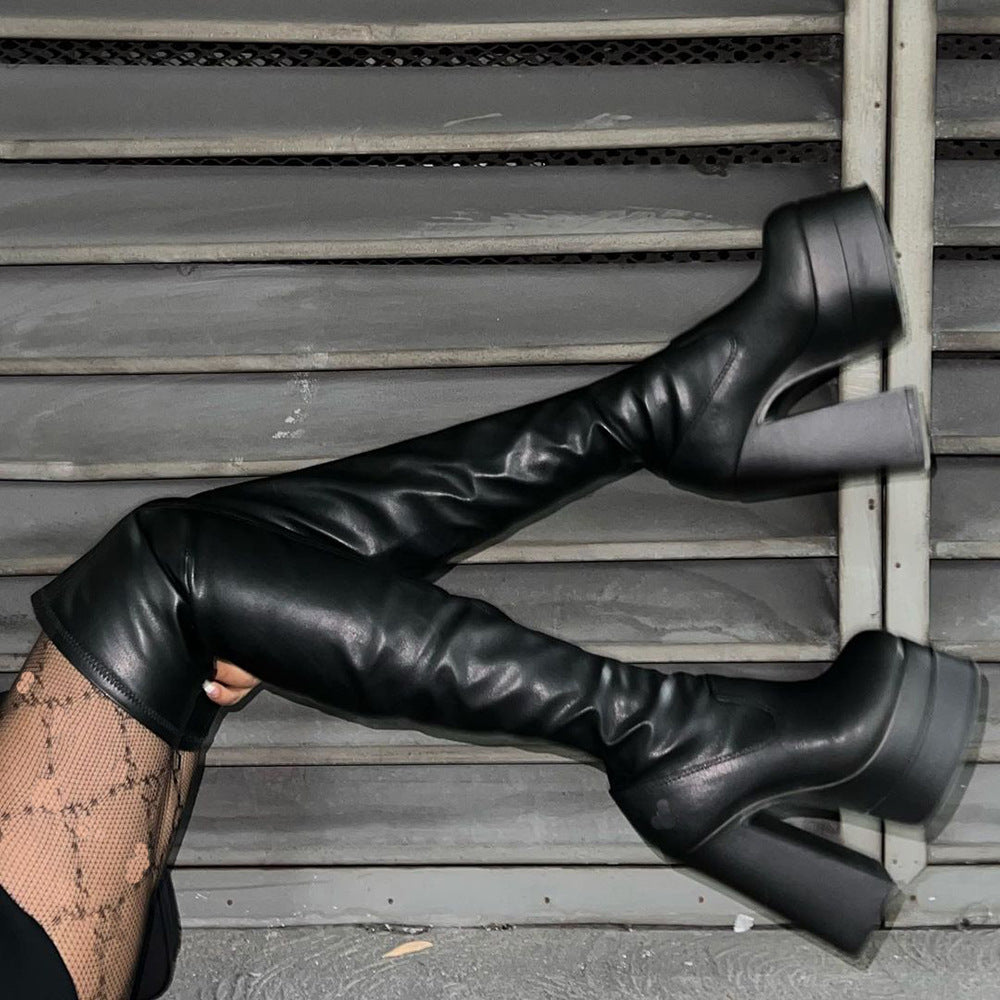 Natural Platform Boots