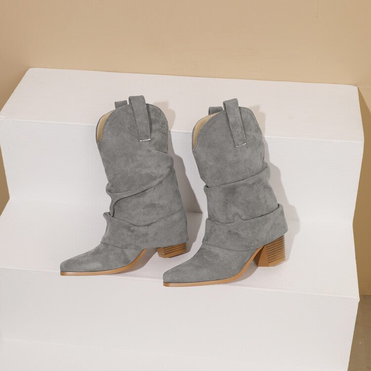 Casual Faux-Suede Boots