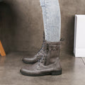 Natural Block-Heel Boots
