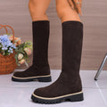 Casual Faux-Suede Boots