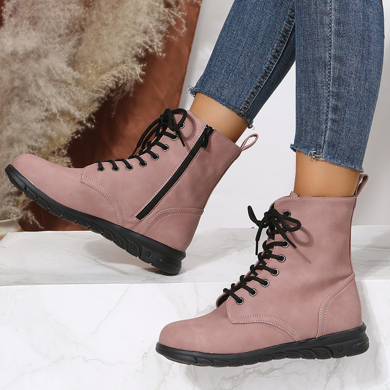 Relaxed Block-Heel Boots