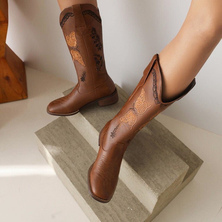 Simple Block-Heel Boots