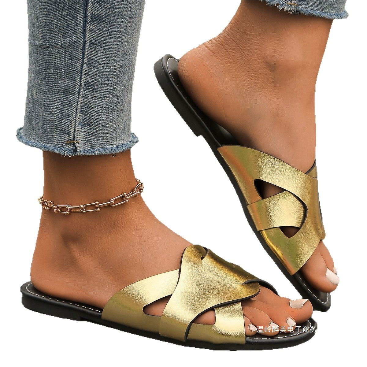 Modern Metallic Sandals