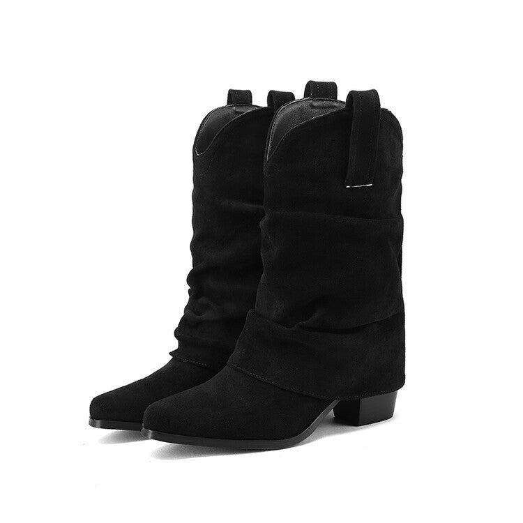 Casual Faux-Suede Boots