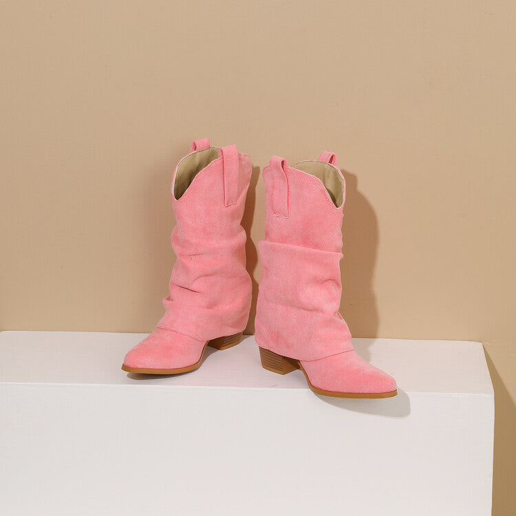 Casual Faux-Suede Boots