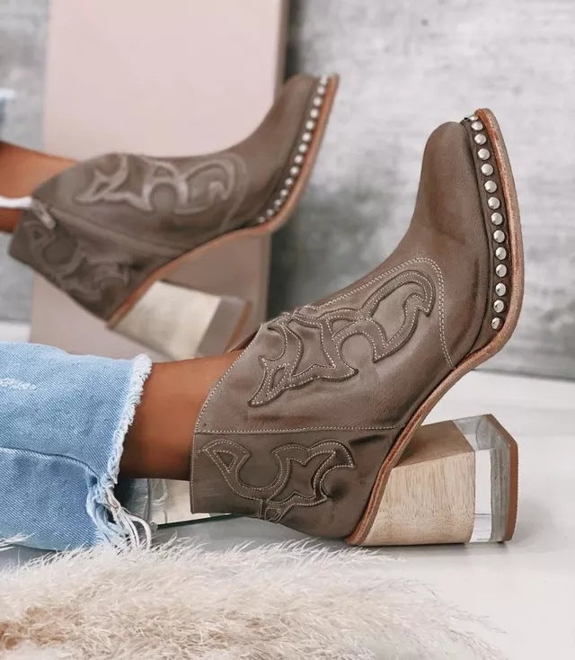 Relaxed Faux-Suede Boots