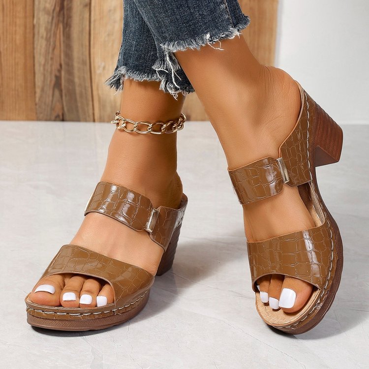 Warm Metallic Sandals