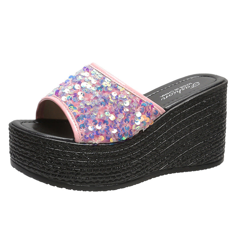 Relaxed Metallic Sandals