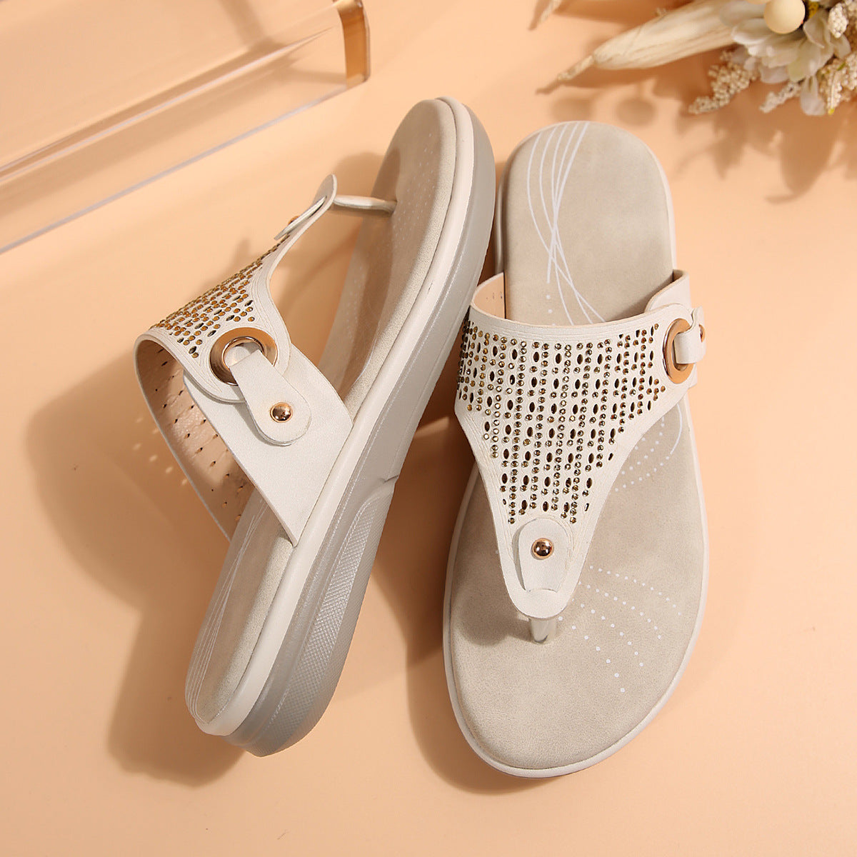 Natural Thong Sandals