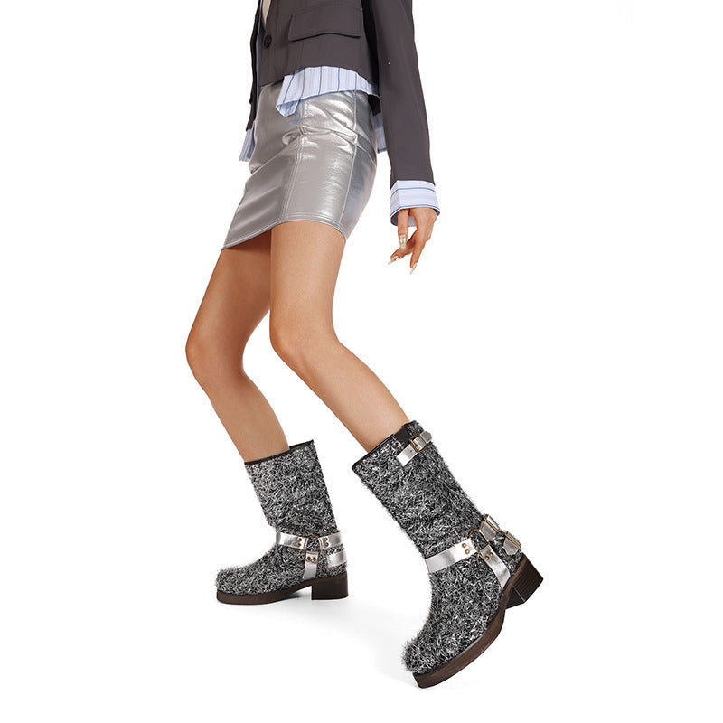 Relaxed Side-Zip Boots