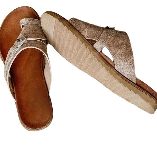 Airy Metallic Sandals