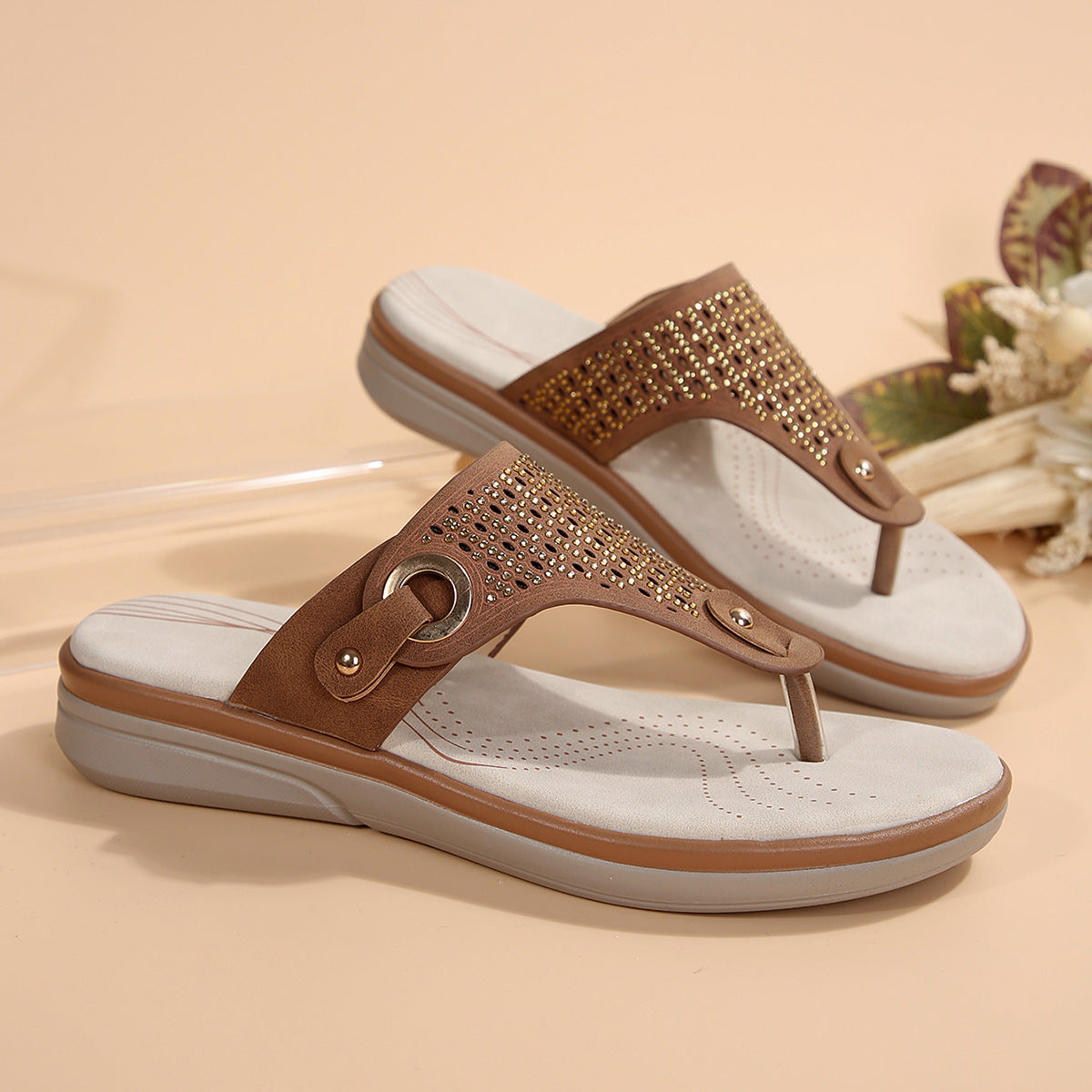 Natural Thong Sandals