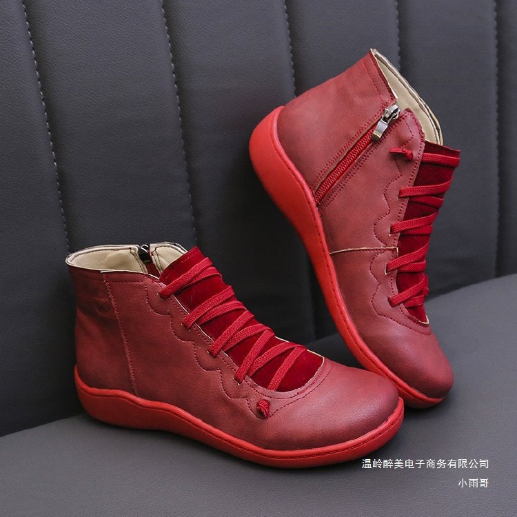 Relaxed Block-Heel Boots