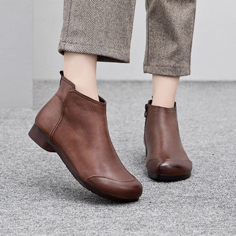 Casual Side-Zip Boots