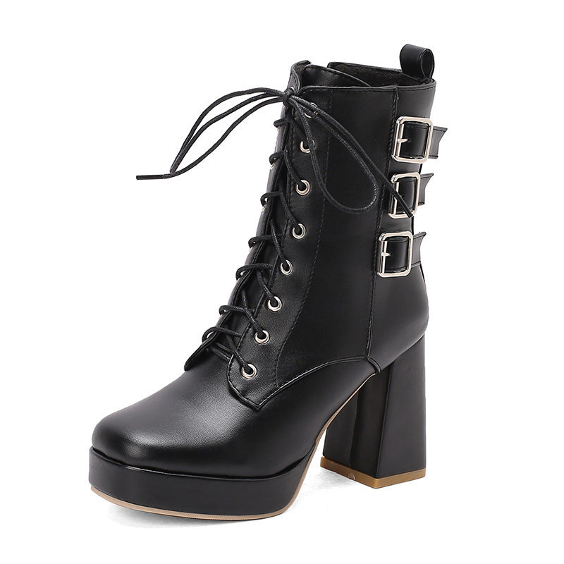 Simple Buckled Boots