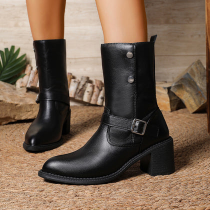Clean Faux-Suede Boots