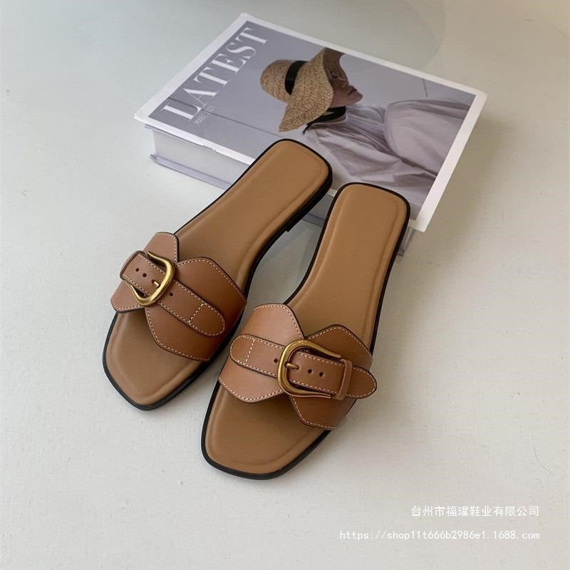 Clean Buckled Sandals