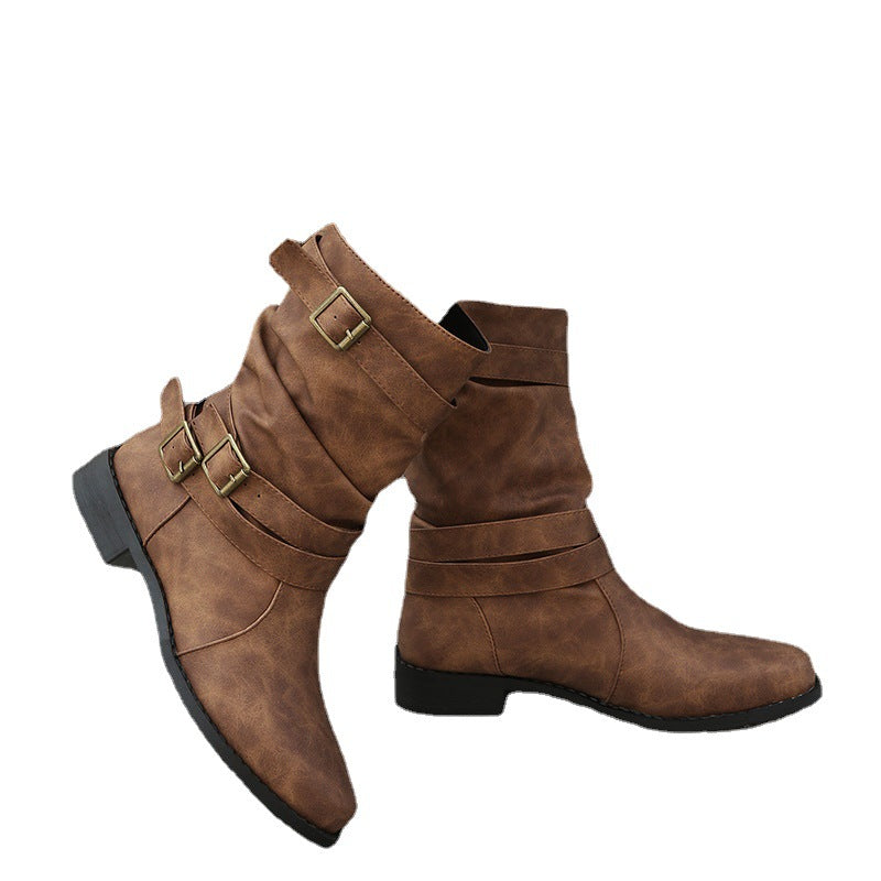 Airy Leather Boots