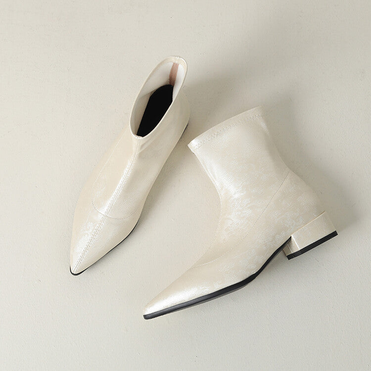 Clean Faux-Suede Boots