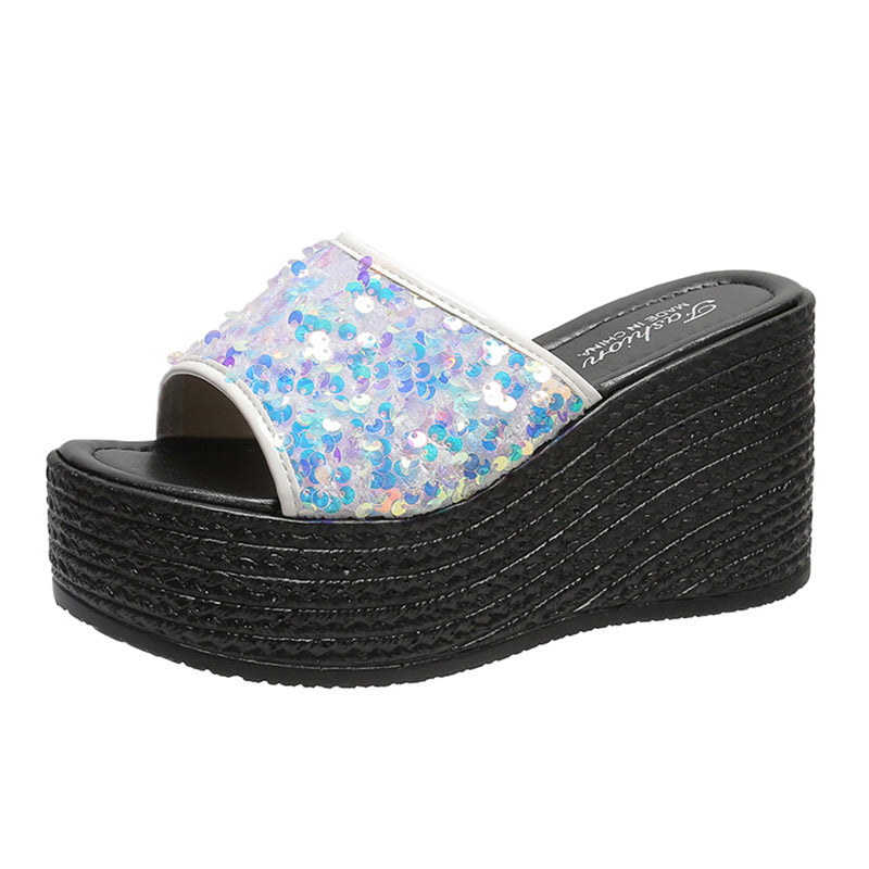 Relaxed Metallic Sandals