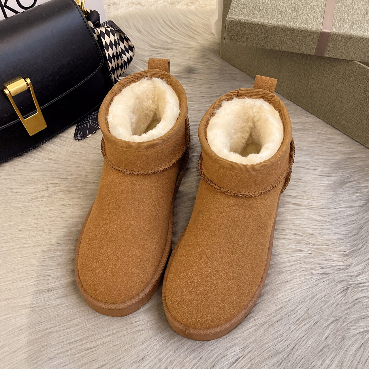 Natural Platform Boots