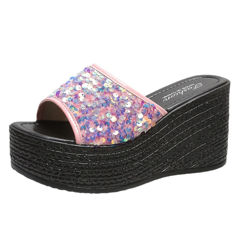 Relaxed Metallic Sandals
