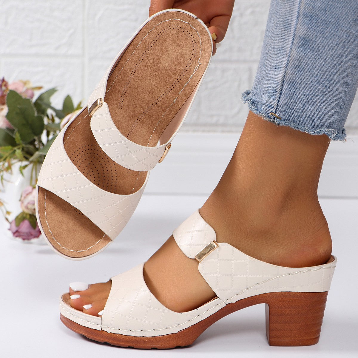 Warm Metallic Sandals