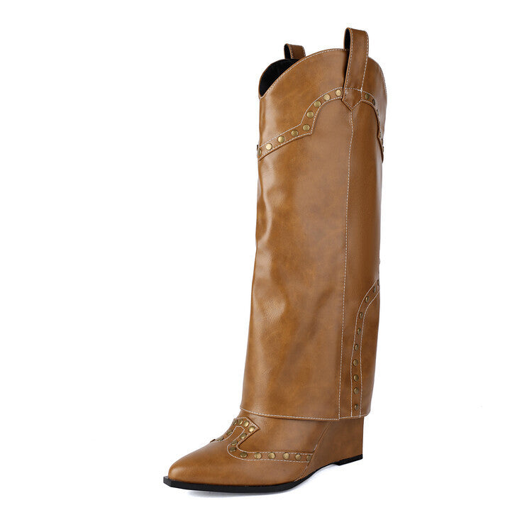 Natural Knee-High Boots