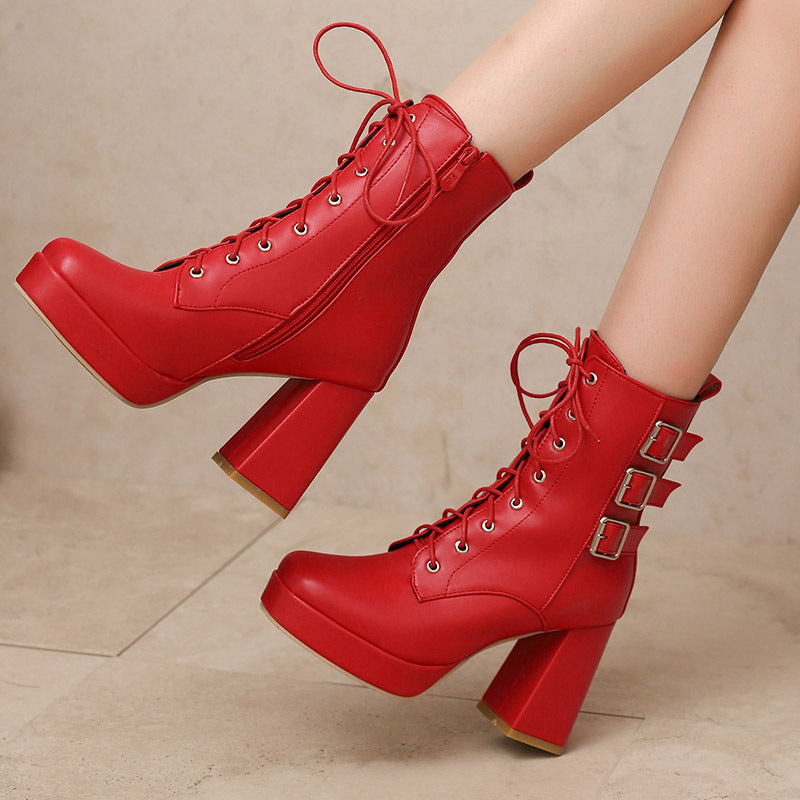 Simple Buckled Boots