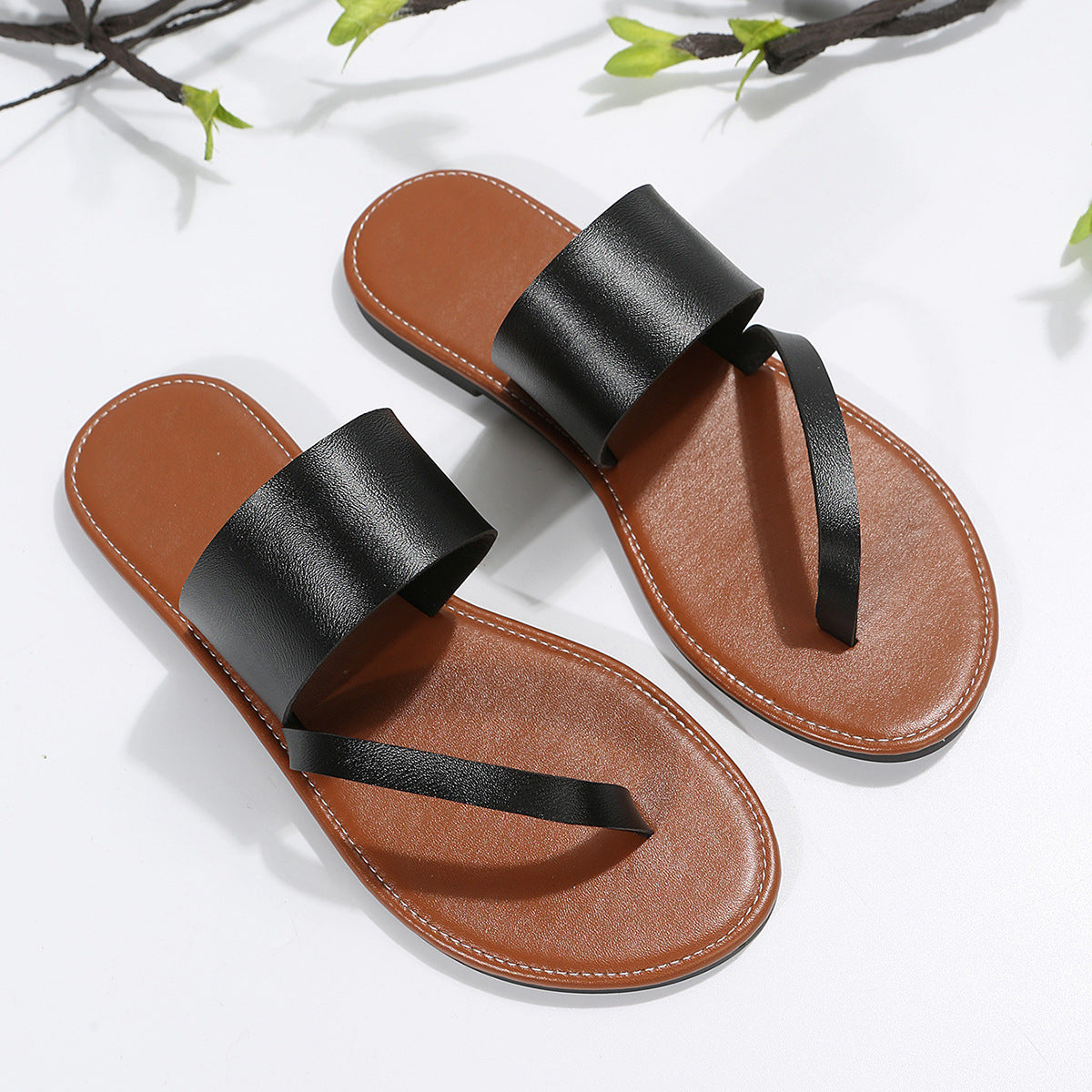 Relaxed Buckled Sandals