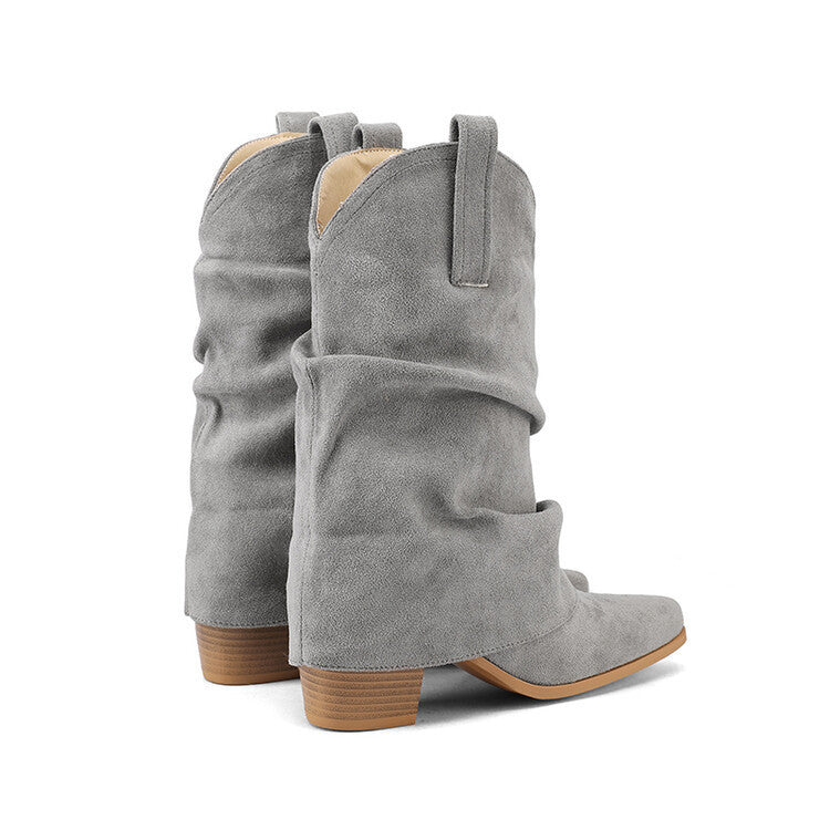 Casual Faux-Suede Boots
