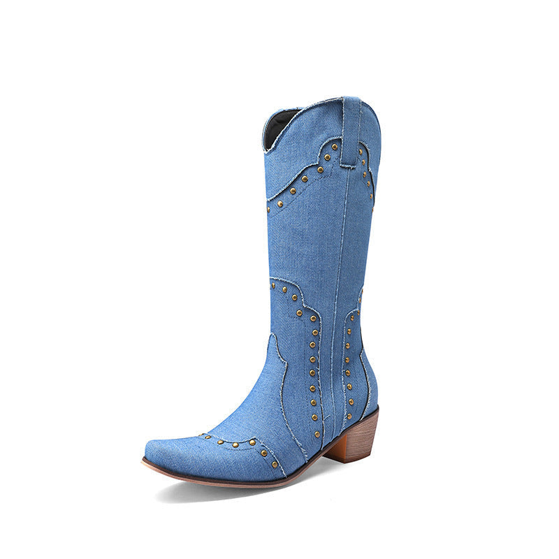 Natural Heeled Boots