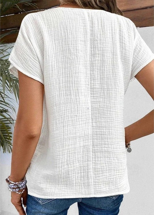 Casual Wrap Blouse