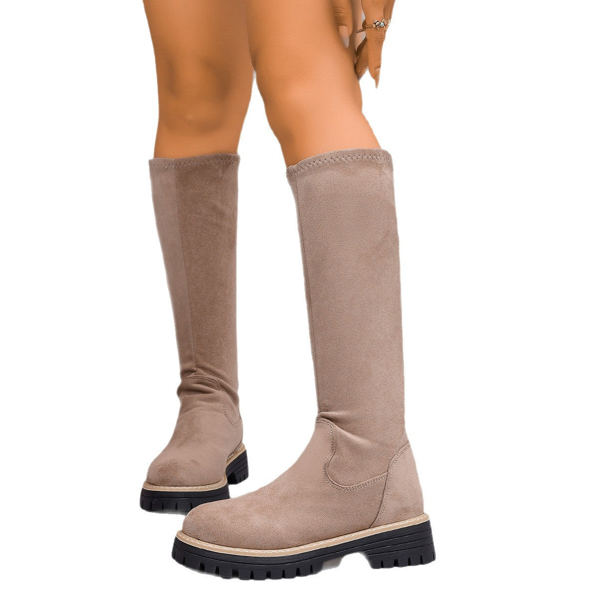 Casual Faux-Suede Boots