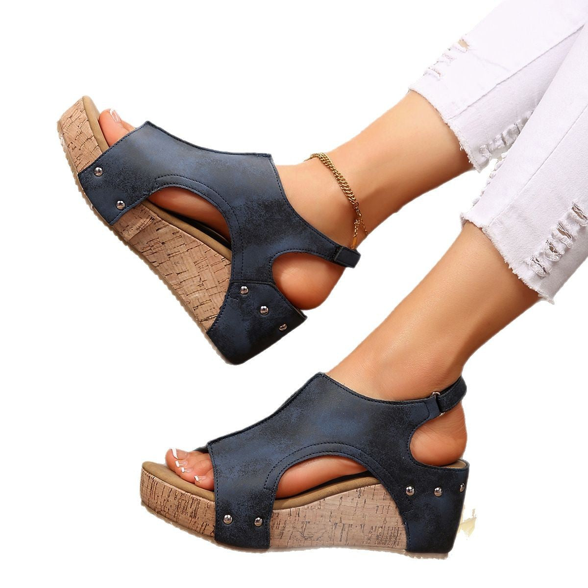 Relaxed Metallic Sandals
