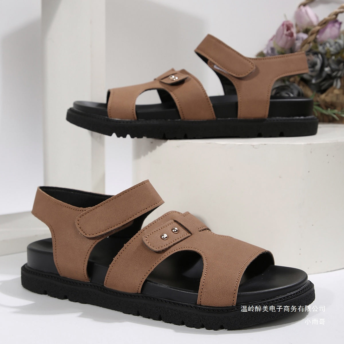 Relaxed Buckled Sandals