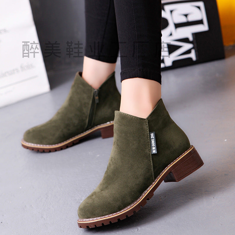 Clean Faux-Suede Boots