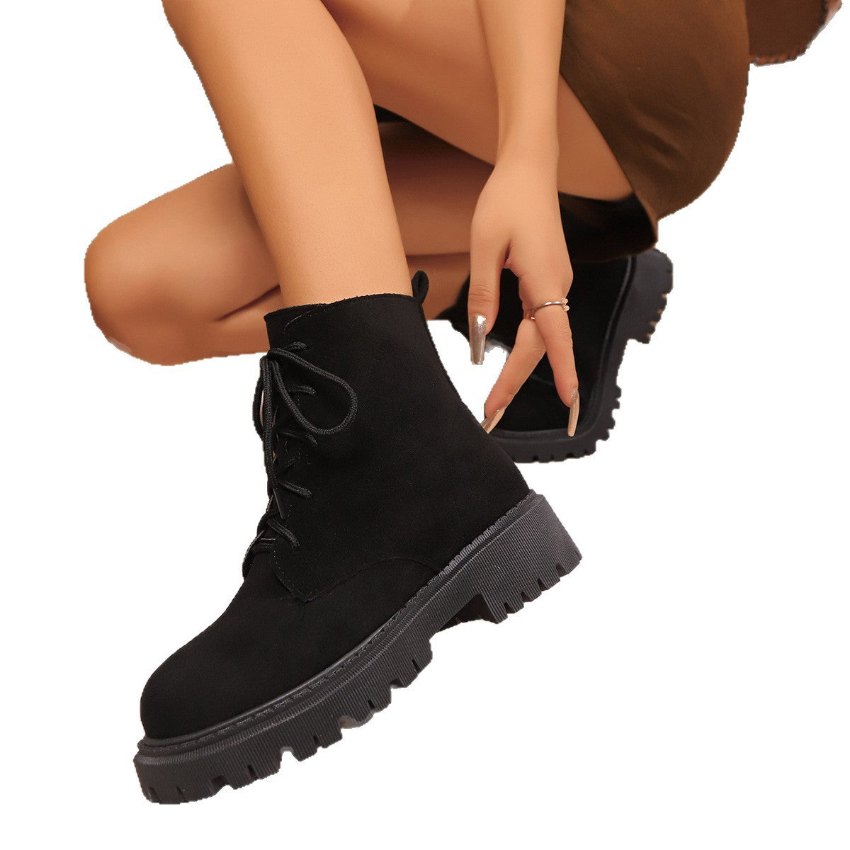 Clean Faux-Suede Boots