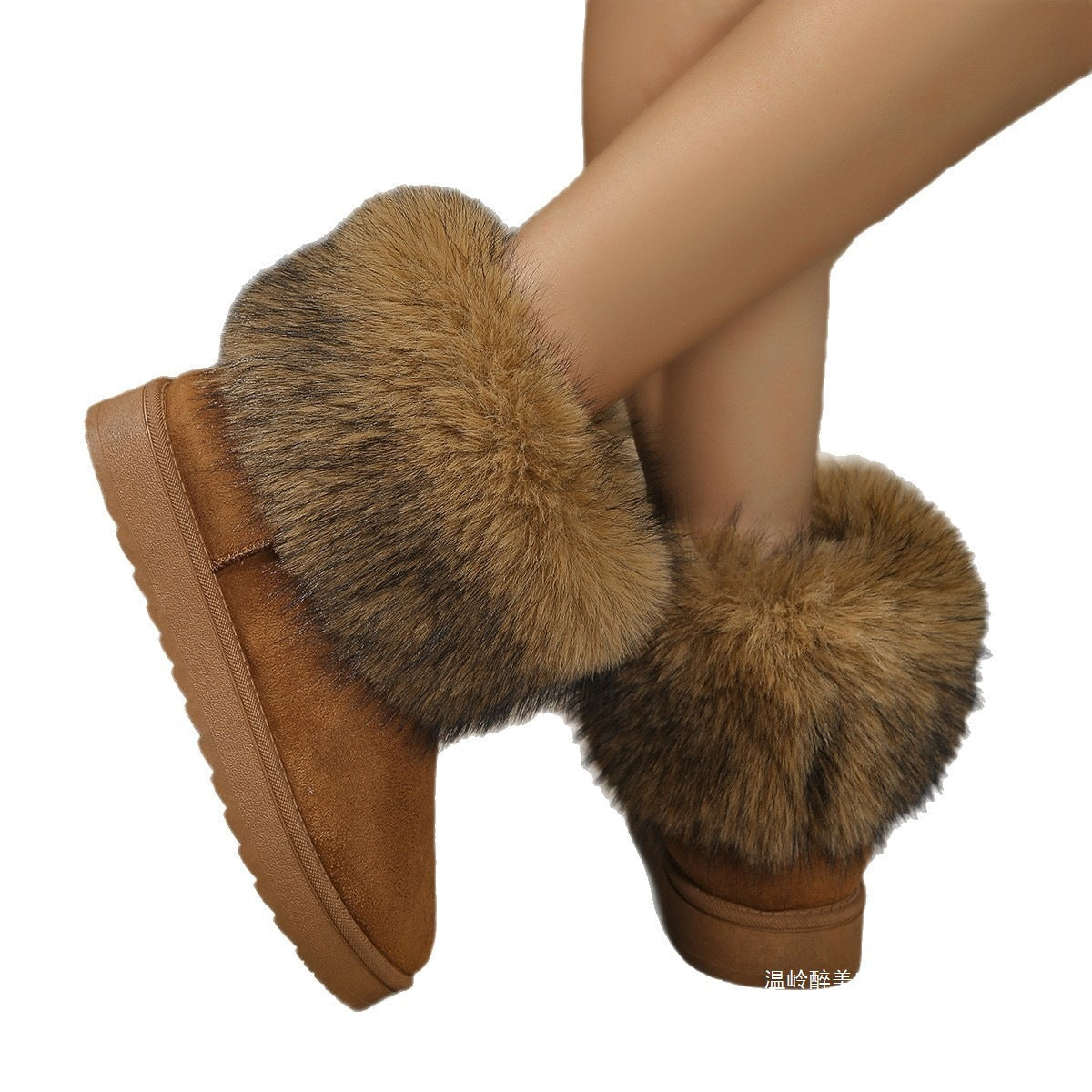 Natural Block-Heel Boots