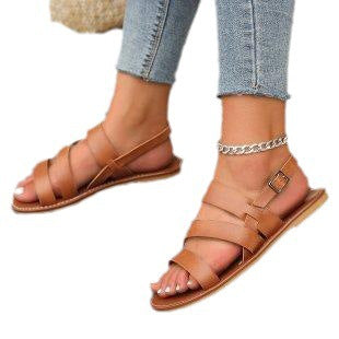 Simple Metallic Sandals