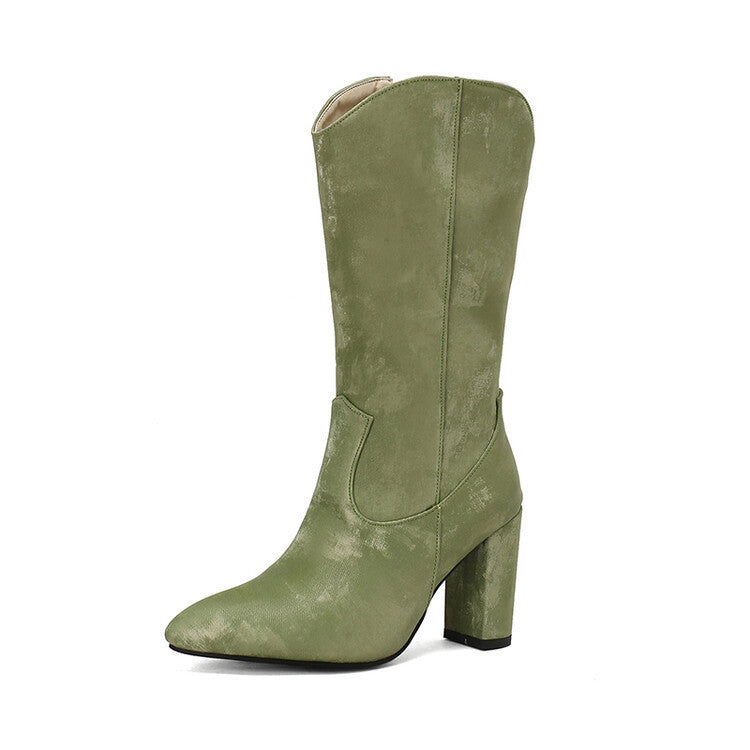 Natural Heeled Boots