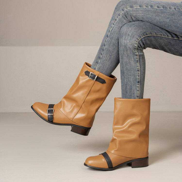 Soft Buckled Boots