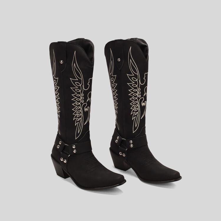 Modern Block-Heel Boots