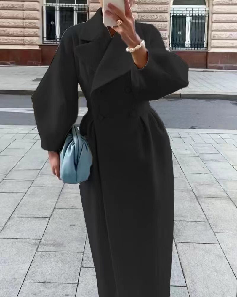Layered Hooded Coat